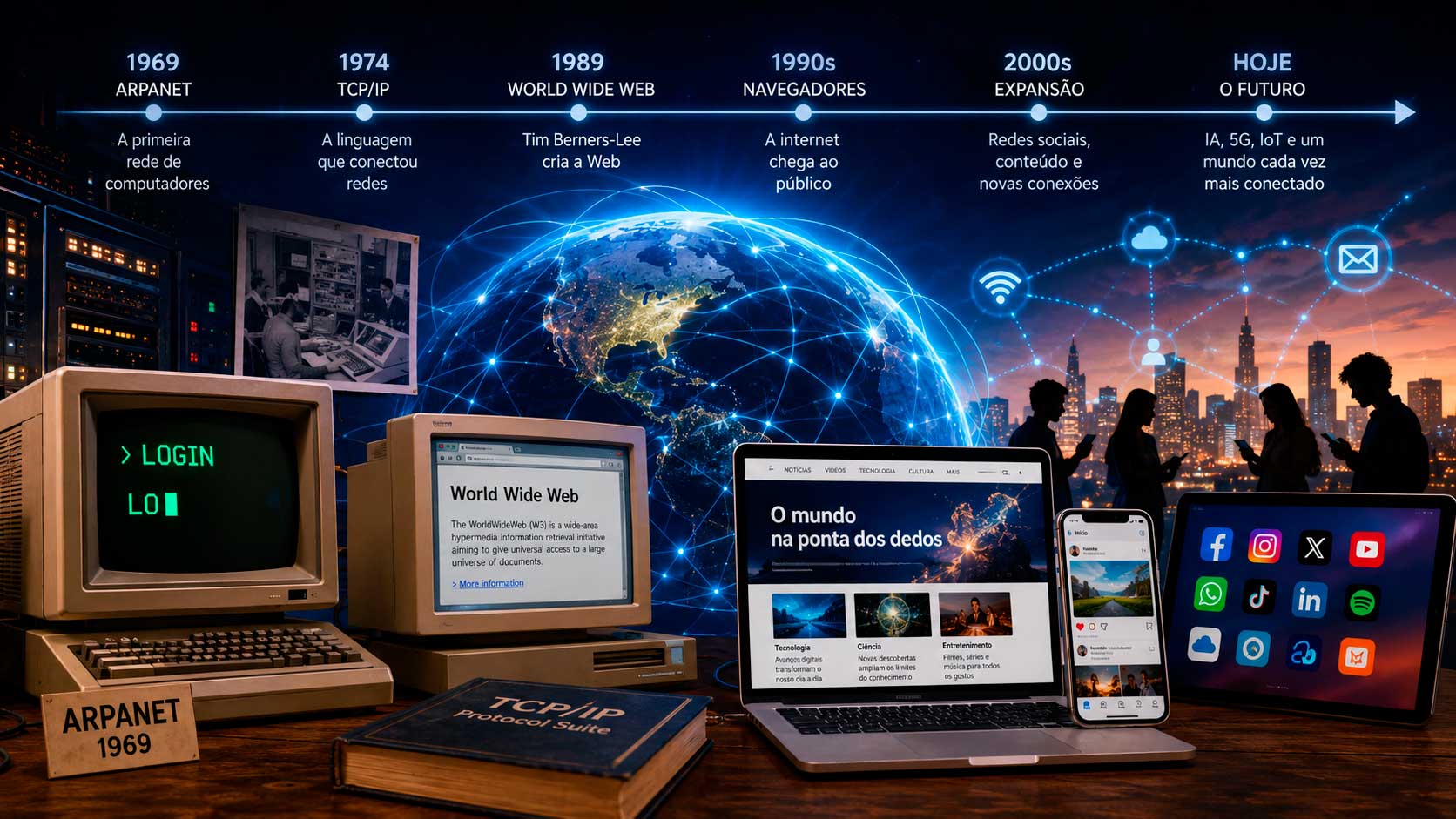 No momento, você está visualizando A História da Internet: Como a Rede Transformou o Mundo
