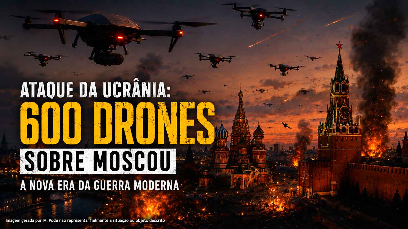 No momento, você está visualizando O Enxame de Drones Sobre Moscou: O Ataque Ucraniano que Mudou o Ritmo da Guerra