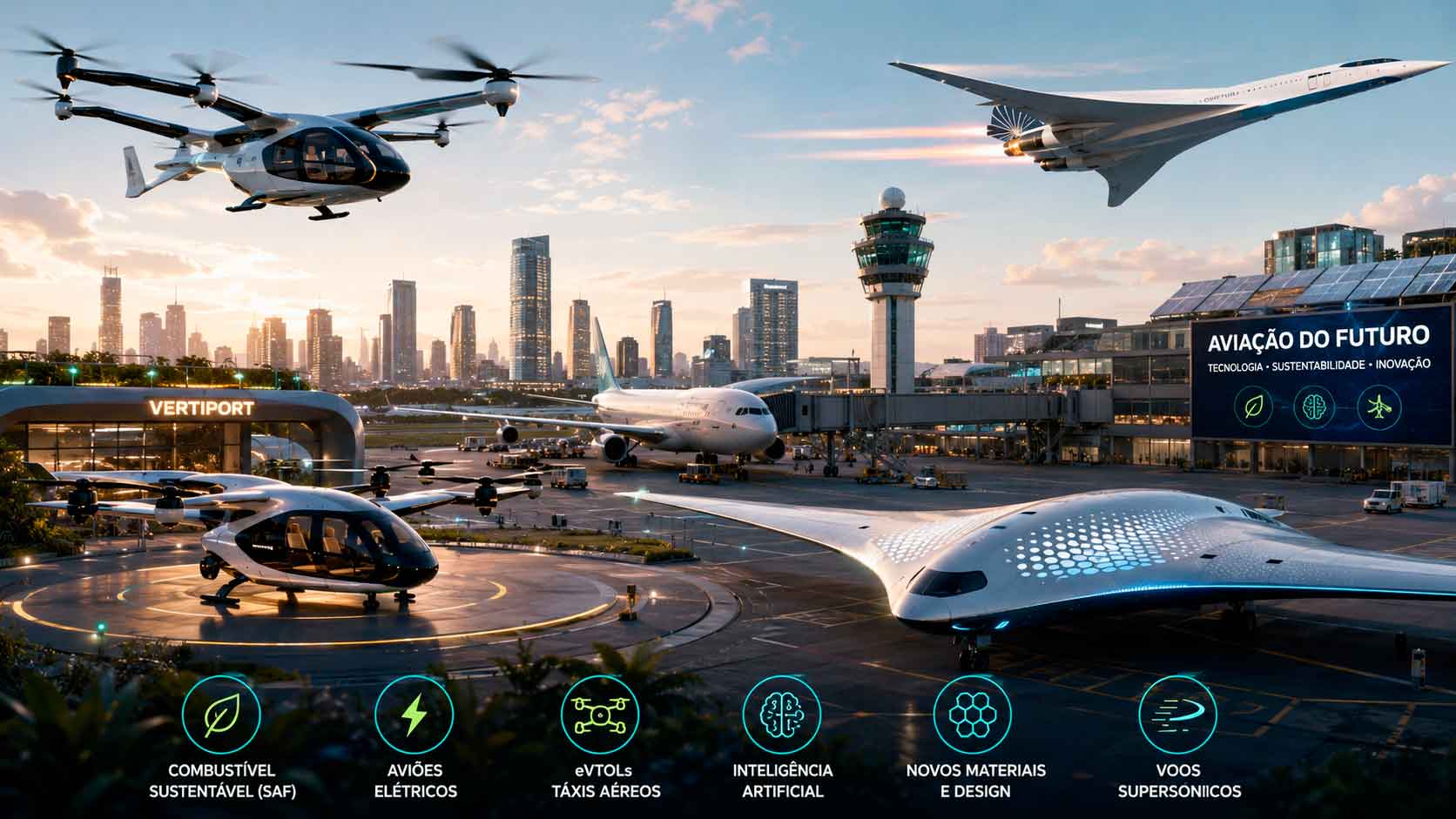 No momento, você está visualizando O Futuro da Aviação: Como a Tecnologia Está Redefinindo os Céus